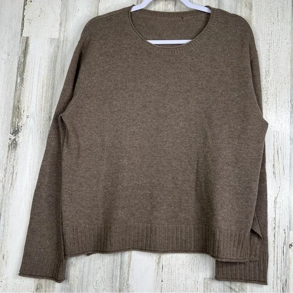 Jenni Kayne Everyday Sweater Soft Cozy Brown - Picture 1 of 14